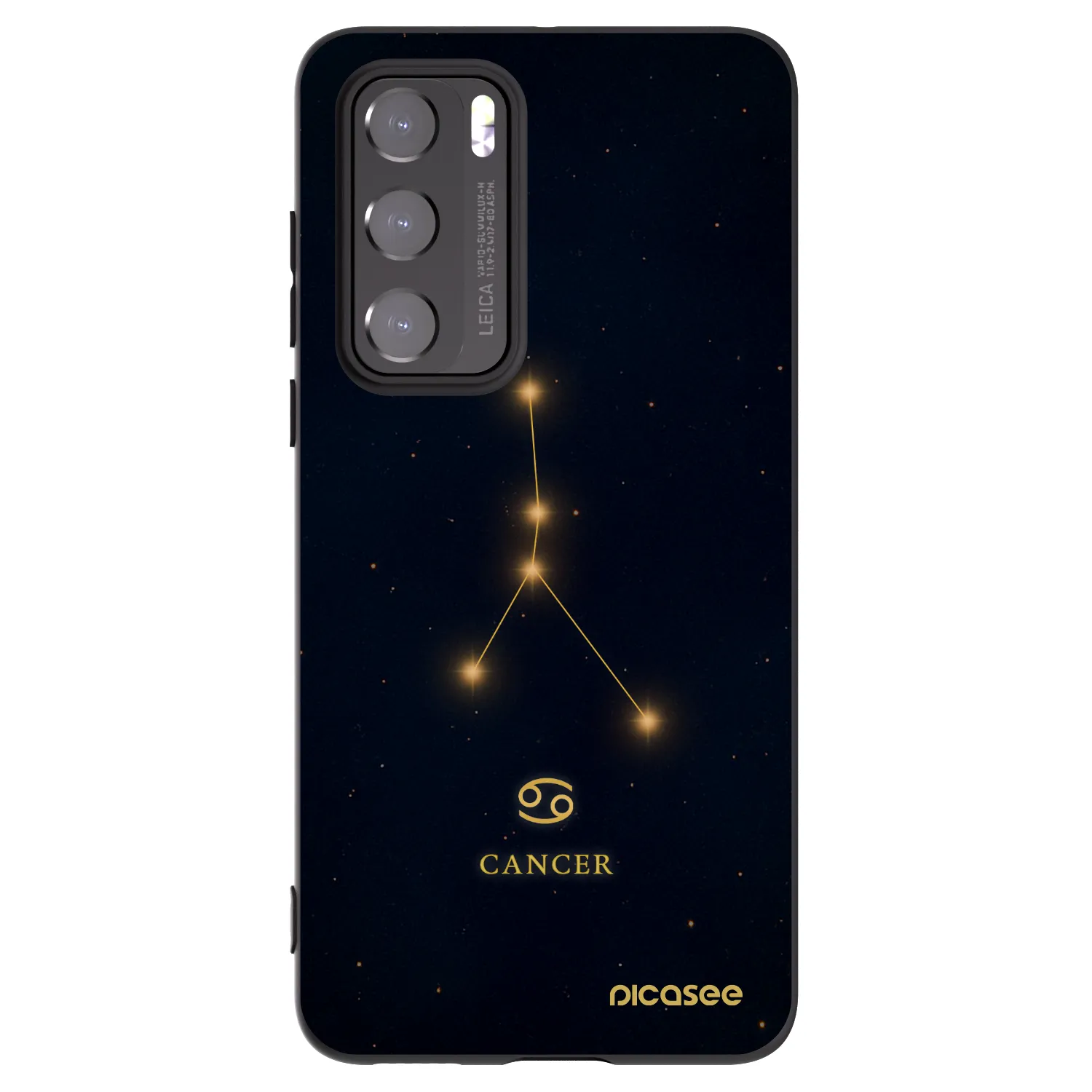 Picasee husă neagră din silicon pentru Huawei P40 - CANCER
