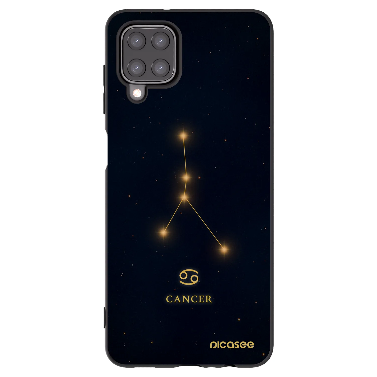 Picasee husă neagră din silicon pentru Samsung Galaxy A12 A125F - CANCER