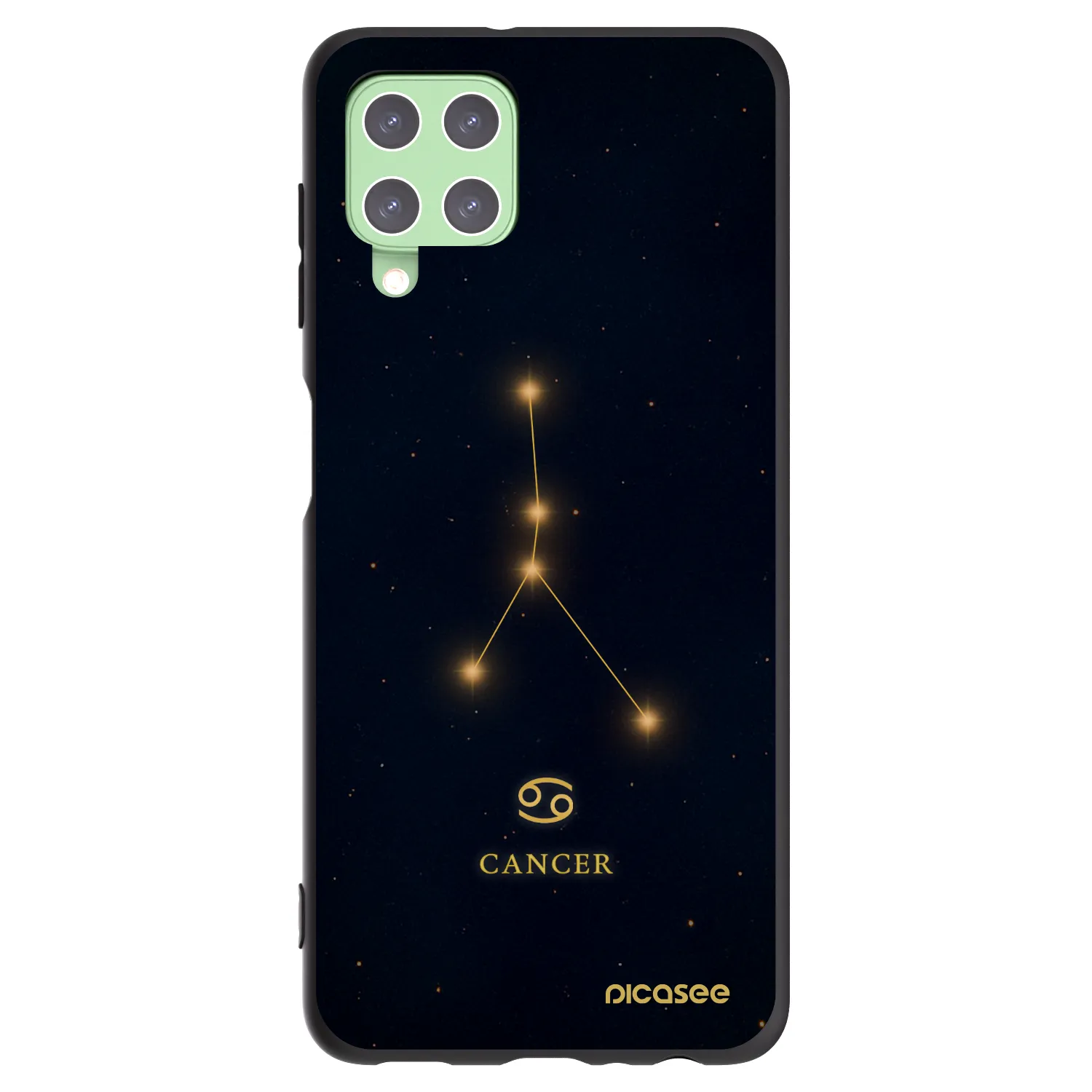 Picasee husă neagră din silicon pentru Samsung Galaxy A22 A225F 4G - CANCER