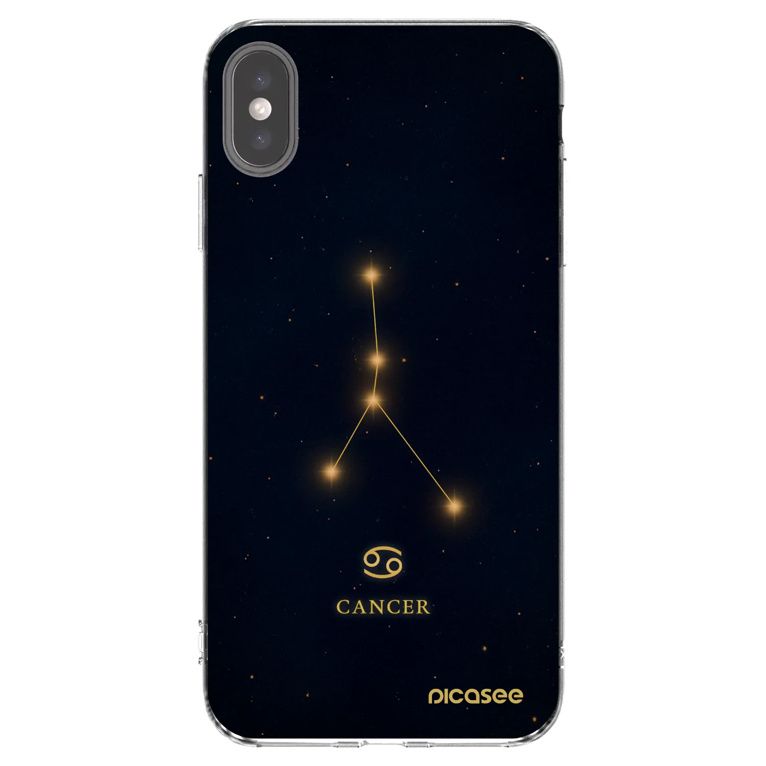 Picasee husă transparentă din silicon pentru Apple iPhone XS Max - CANCER