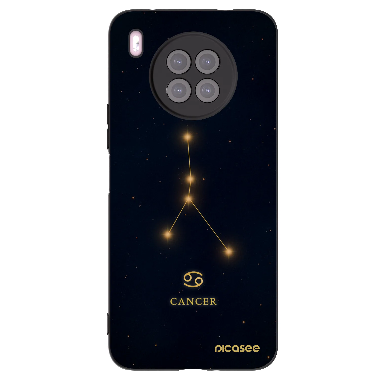 Picasee husă neagră din silicon pentru Huawei Nova 8i - CANCER