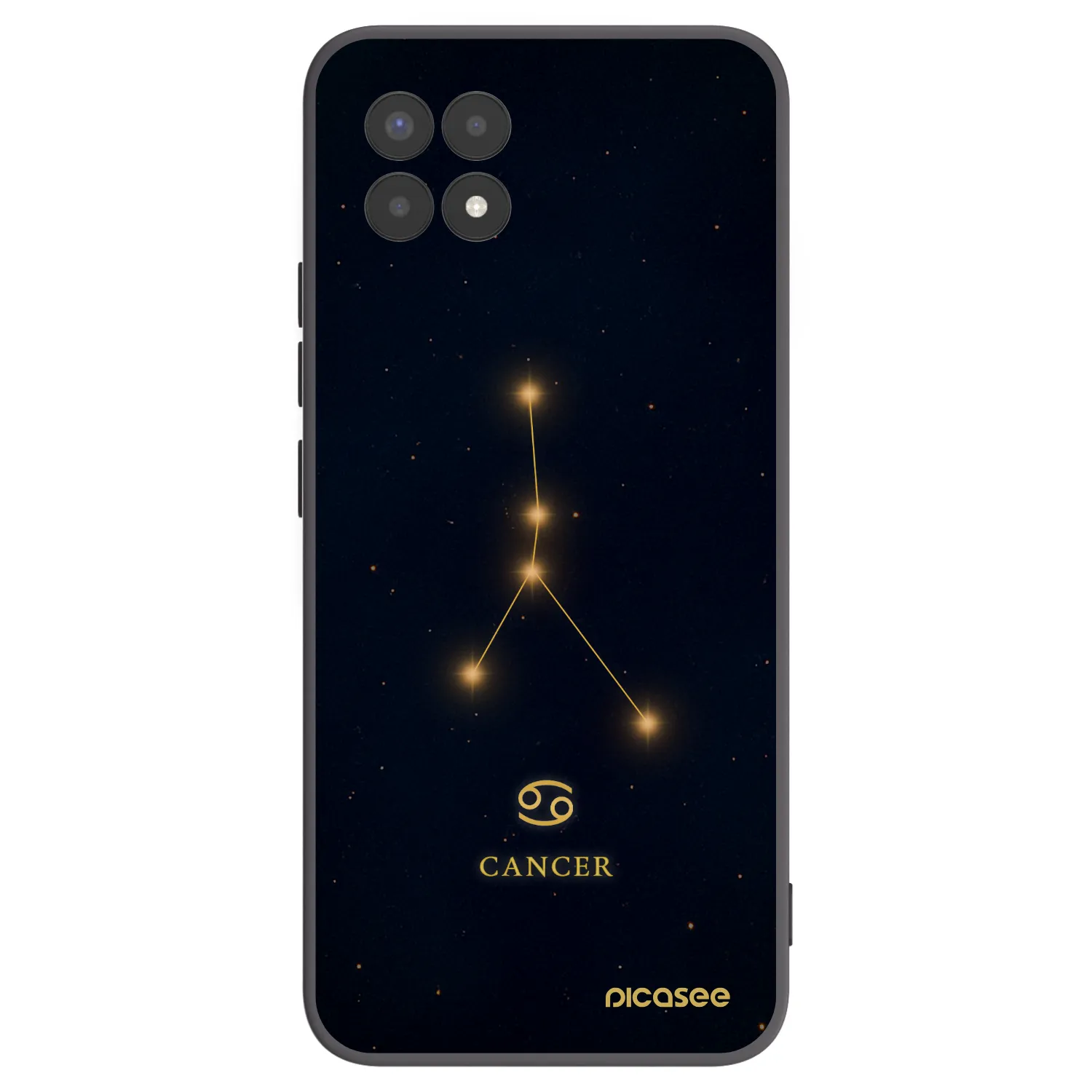 Picasee husă neagră din silicon pentru Realme 8i - CANCER
