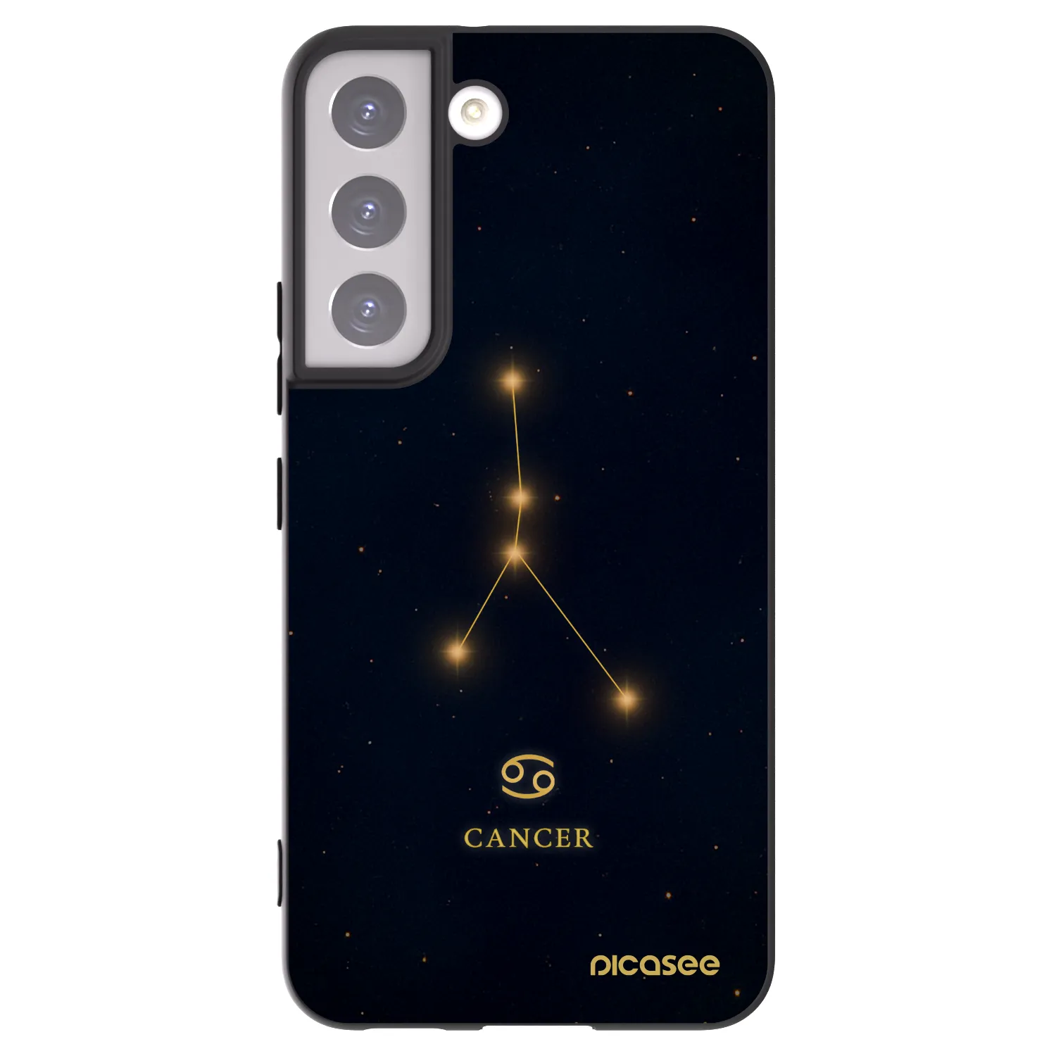 Picasee husă neagră din silicon pentru Samsung Galaxy S22 5G - CANCER