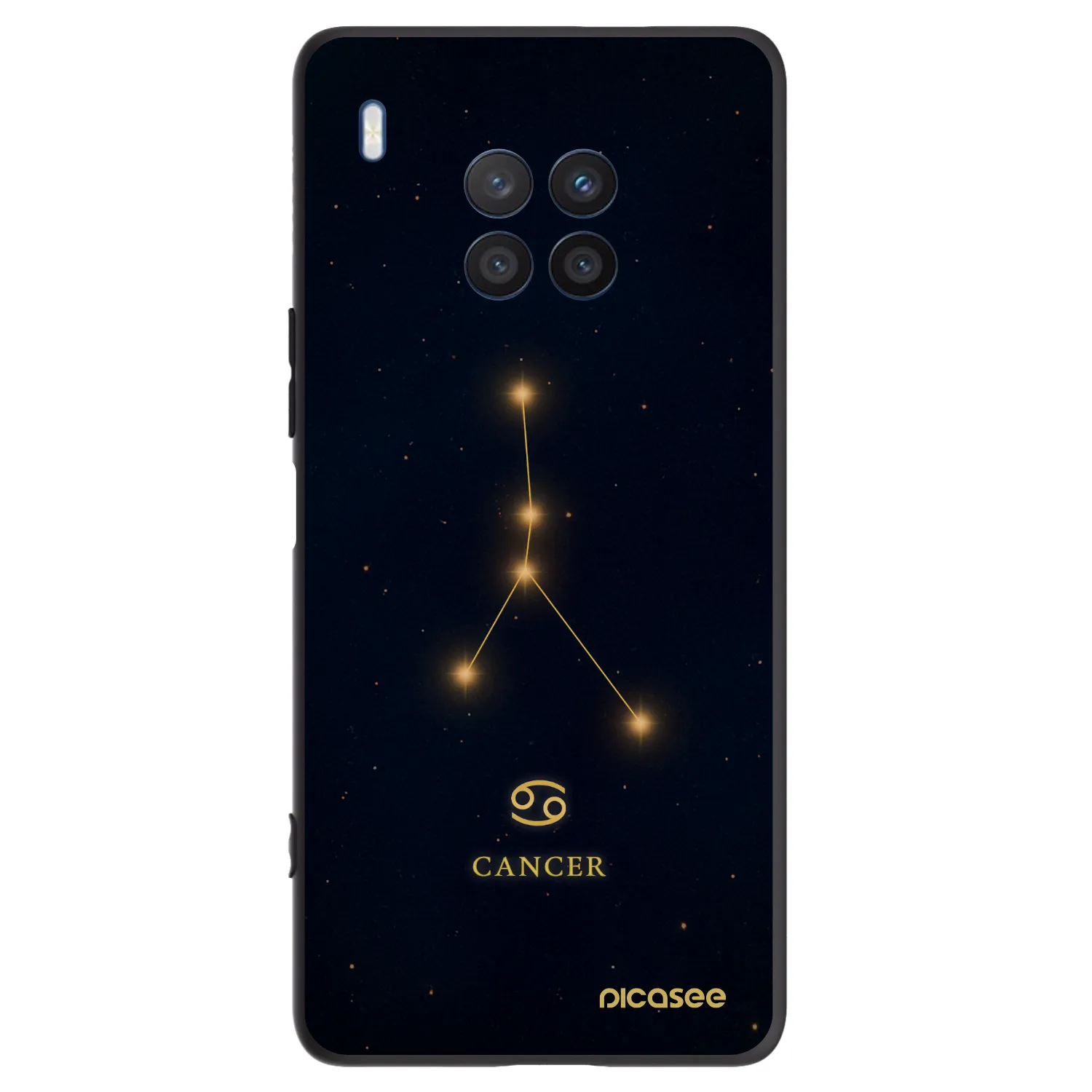 Picasee husă neagră din silicon pentru Honor 50 Lite - CANCER