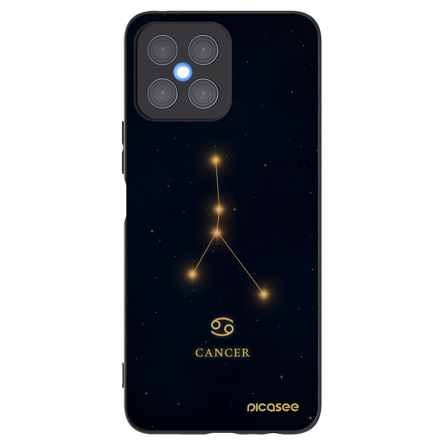 Picasee husă neagră din silicon pentru Honor X8 4G - CANCER