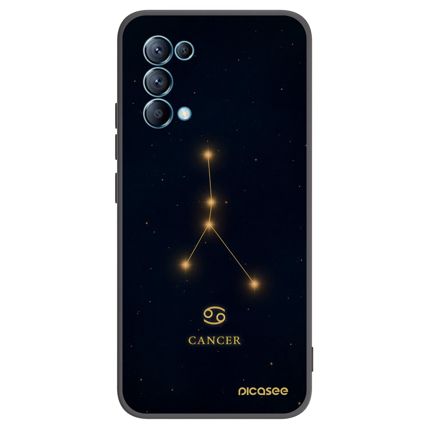 Picasee husă neagră din silicon pentru OPPO Reno 5 5G - CANCER