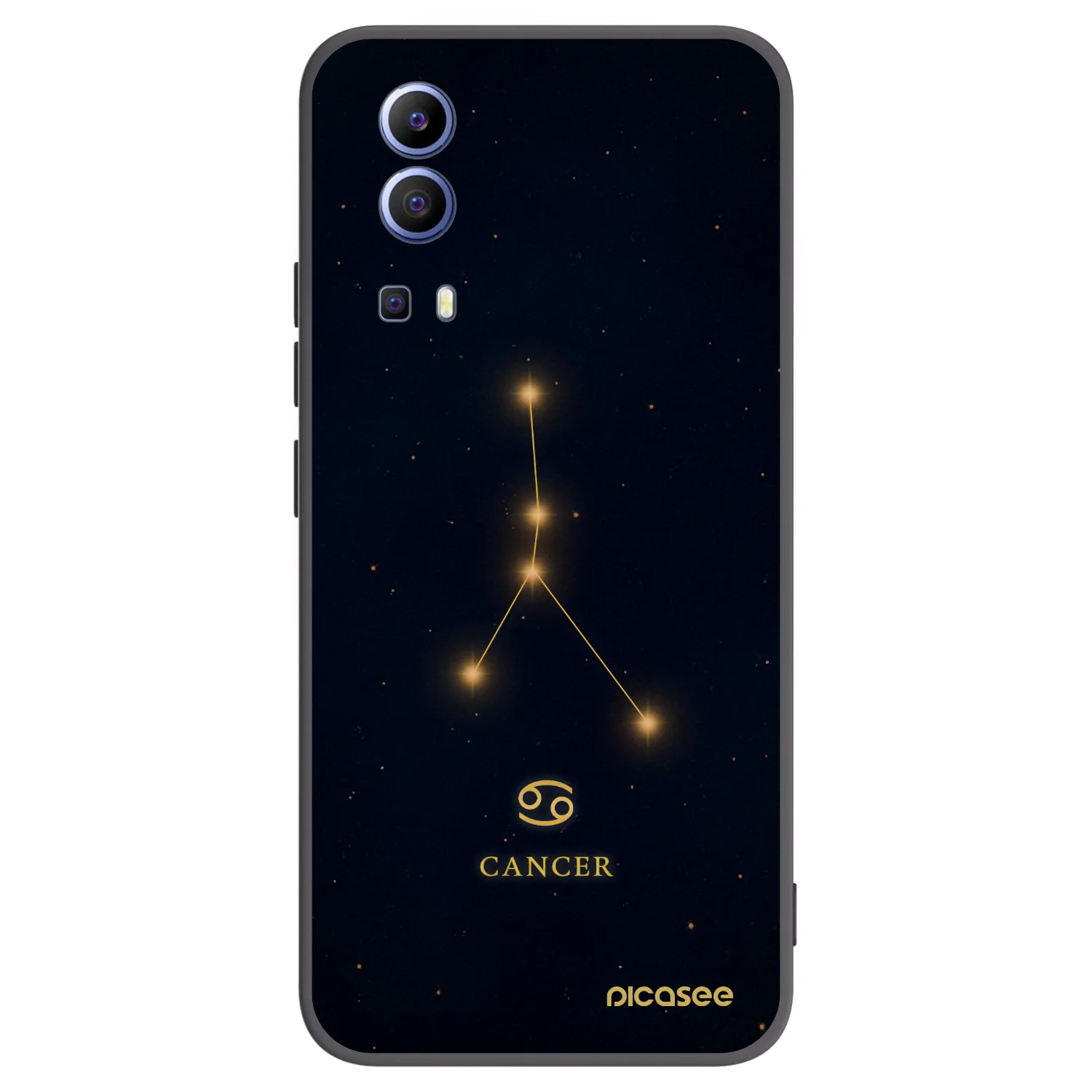 Picasee husă neagră din silicon pentru Vivo Y52 5G - CANCER