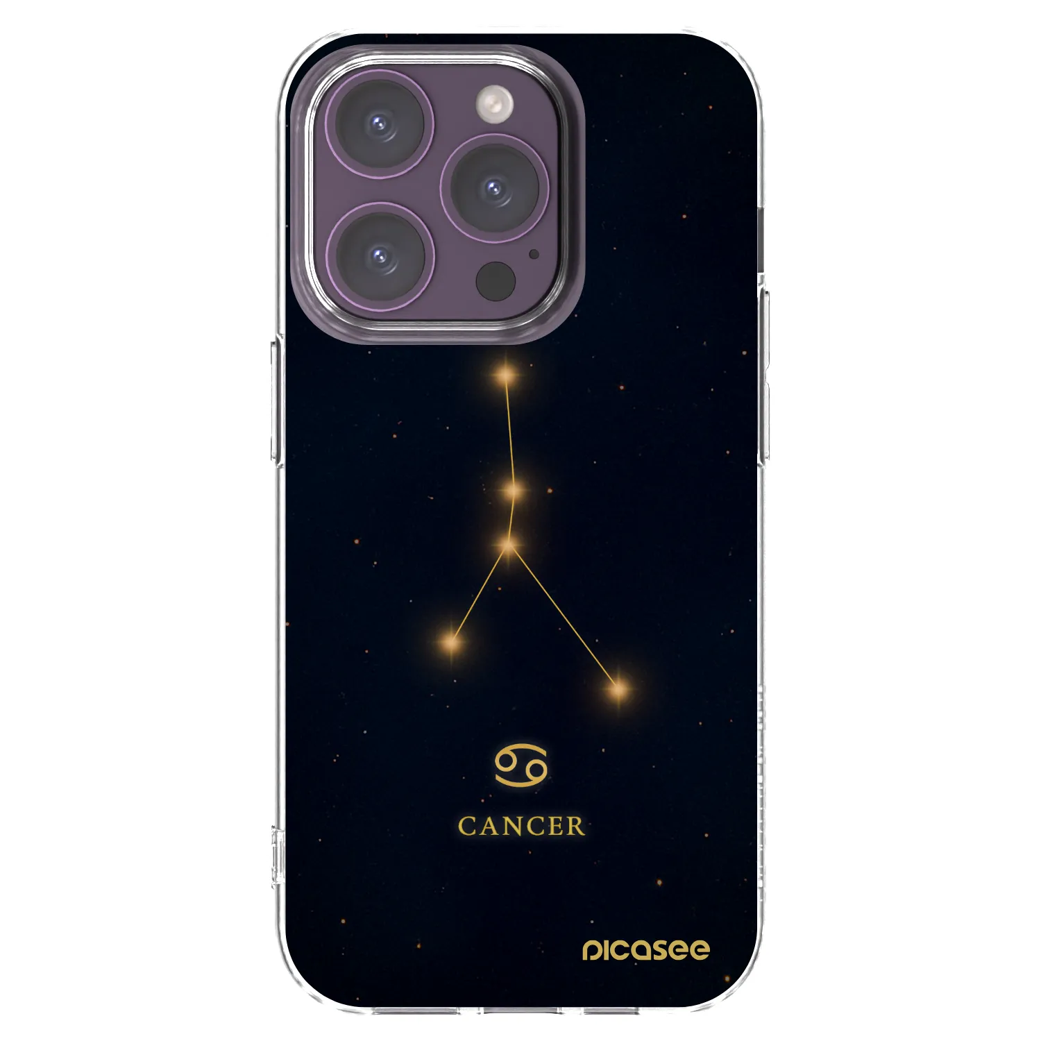 Picasee husă transparentă din silicon pentru Apple iPhone 14 Pro - CANCER