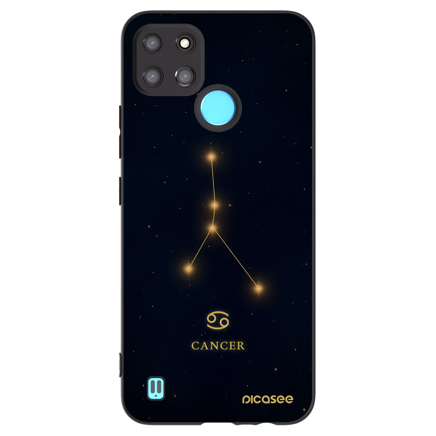 Picasee husă neagră din silicon pentru Realme C21Y - CANCER