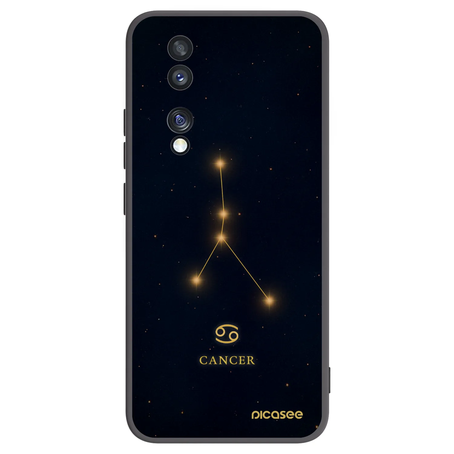 Picasee husă neagră din silicon pentru Honor 70 - CANCER