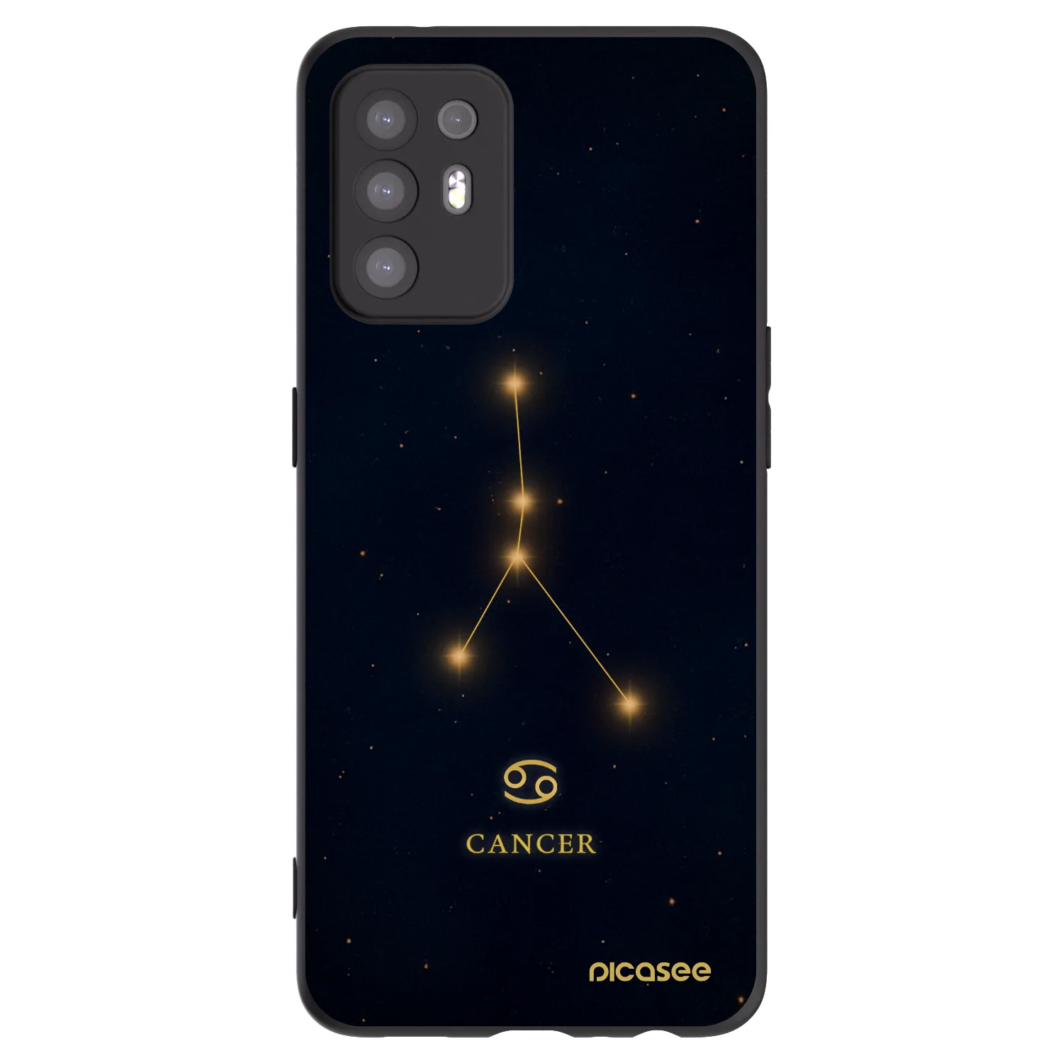 Picasee husă neagră din silicon pentru OPPO A94 5G - CANCER