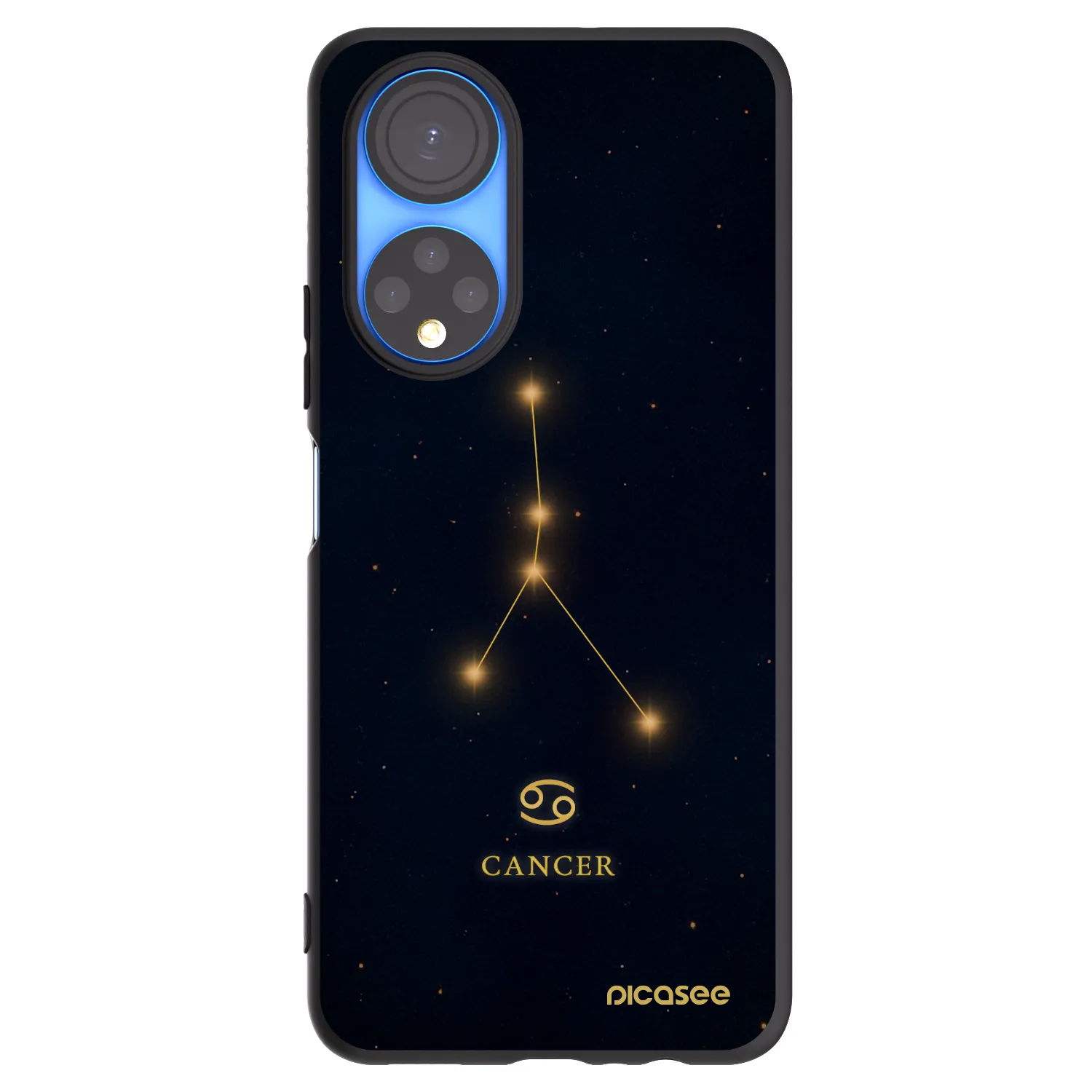 Picasee husă neagră din silicon pentru Honor X7 - CANCER