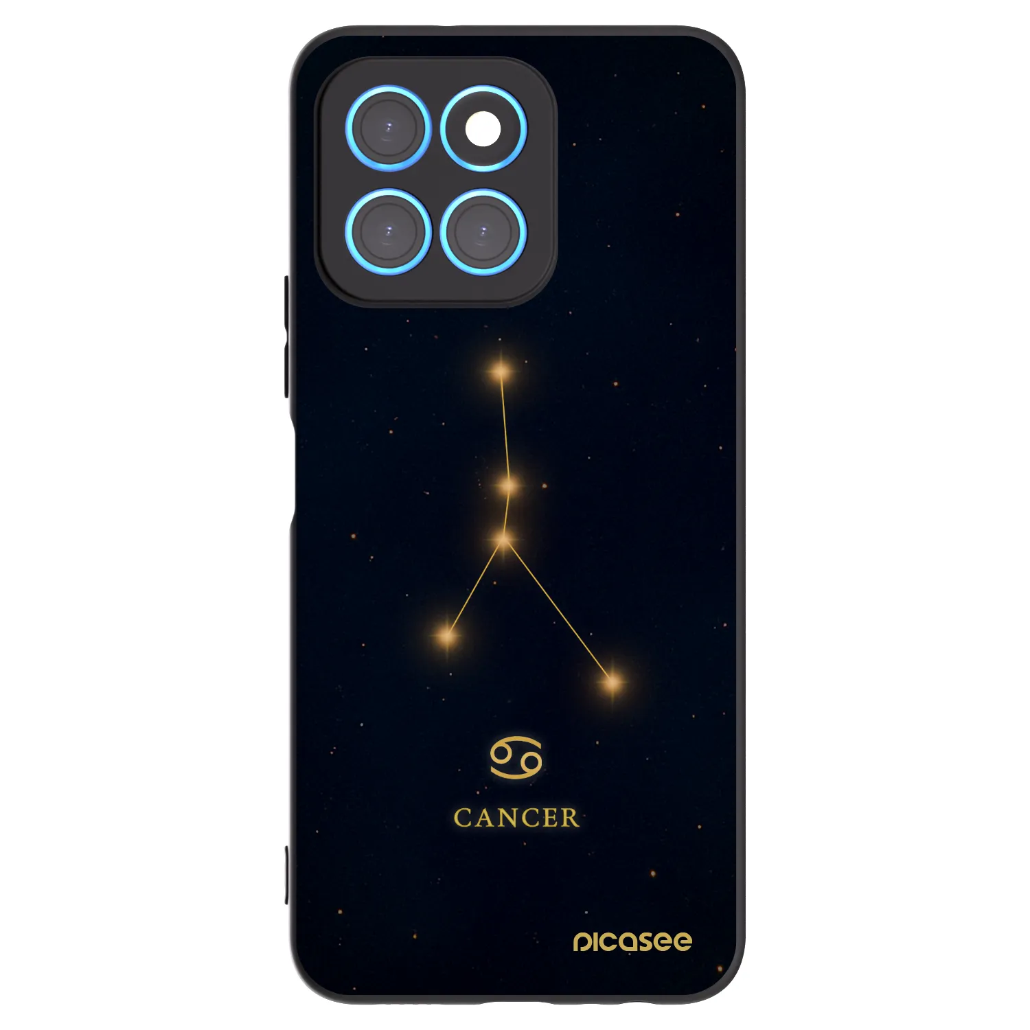 Picasee husă neagră din silicon pentru Honor X8 5G - CANCER
