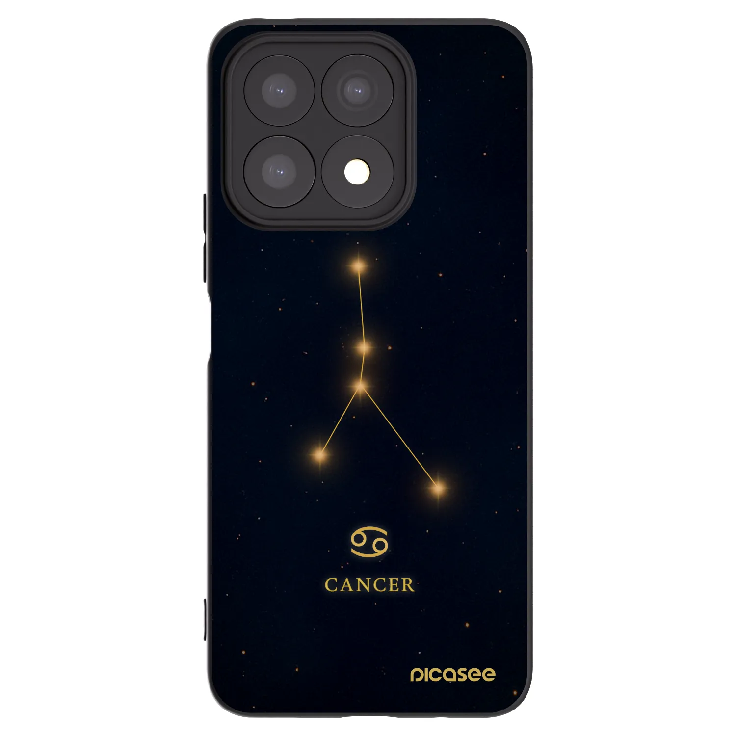 Picasee husă neagră din silicon pentru Honor X8a - CANCER
