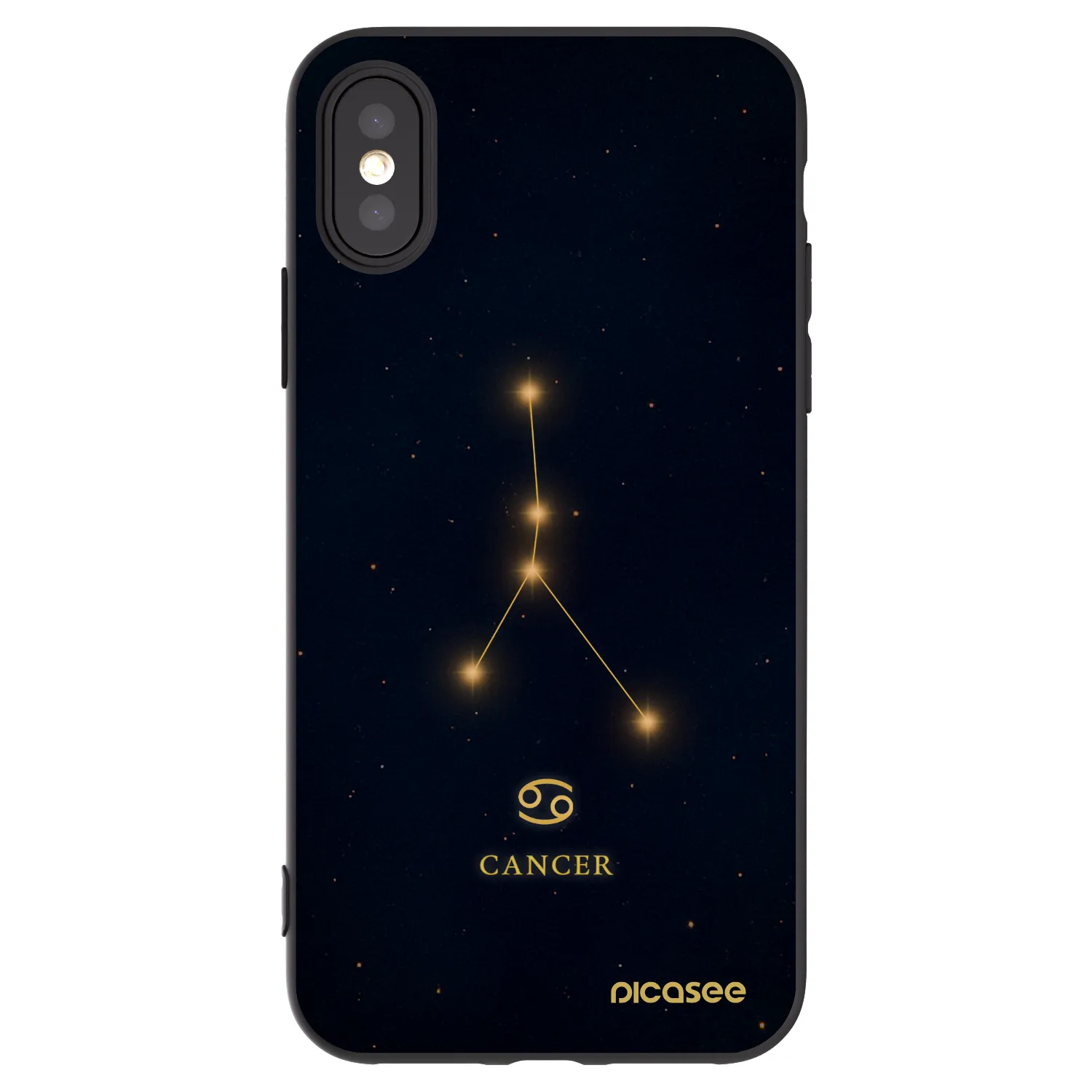 Picasee husă neagră din silicon pentru Apple iPhone X/XS - CANCER