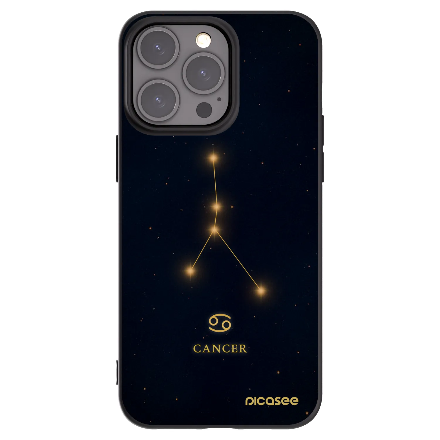 Picasee husă neagră din silicon pentru Apple iPhone 15 Pro Max - CANCER