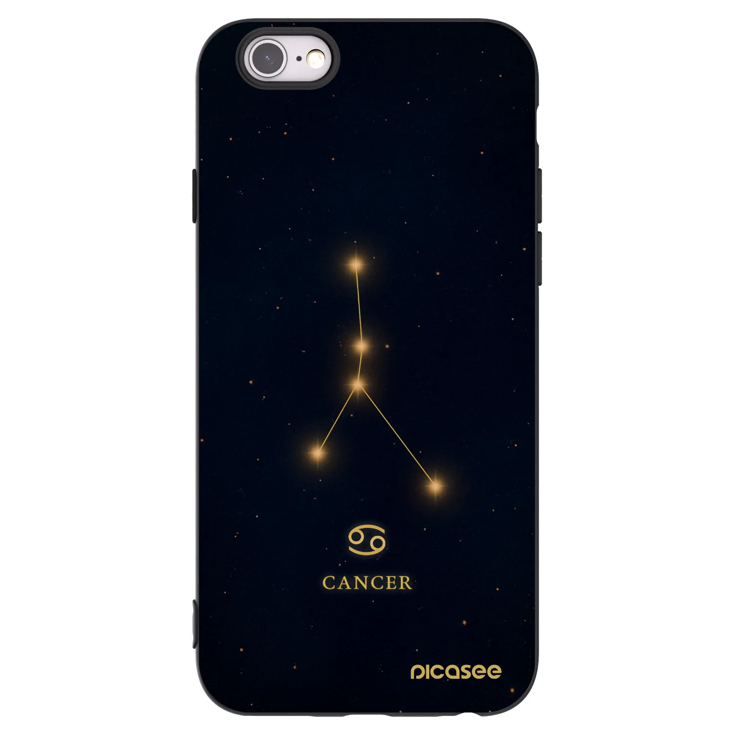 Picasee husă neagră din silicon pentru Apple iPhone 6/6S - CANCER