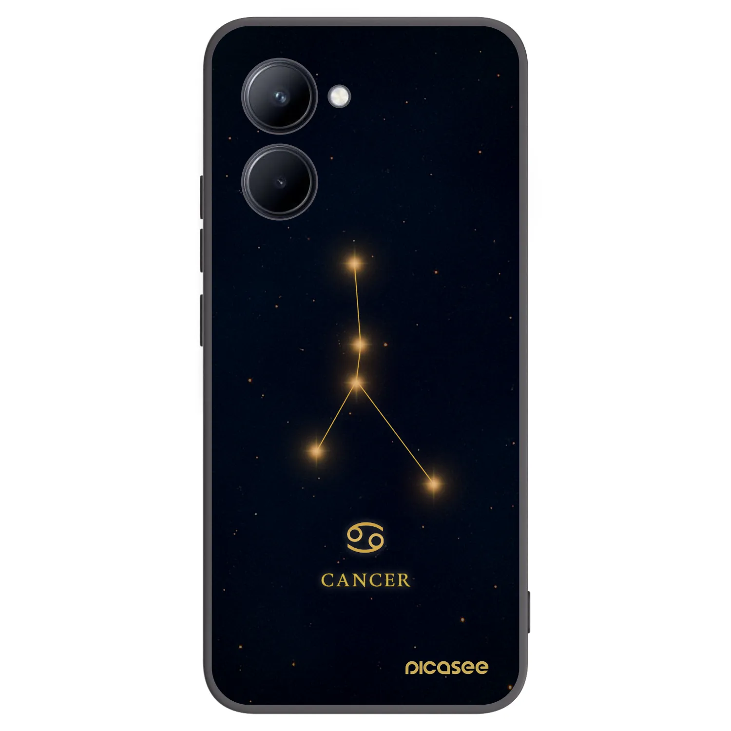 Picasee husă neagră din silicon pentru Realme C33 (2023) - CANCER