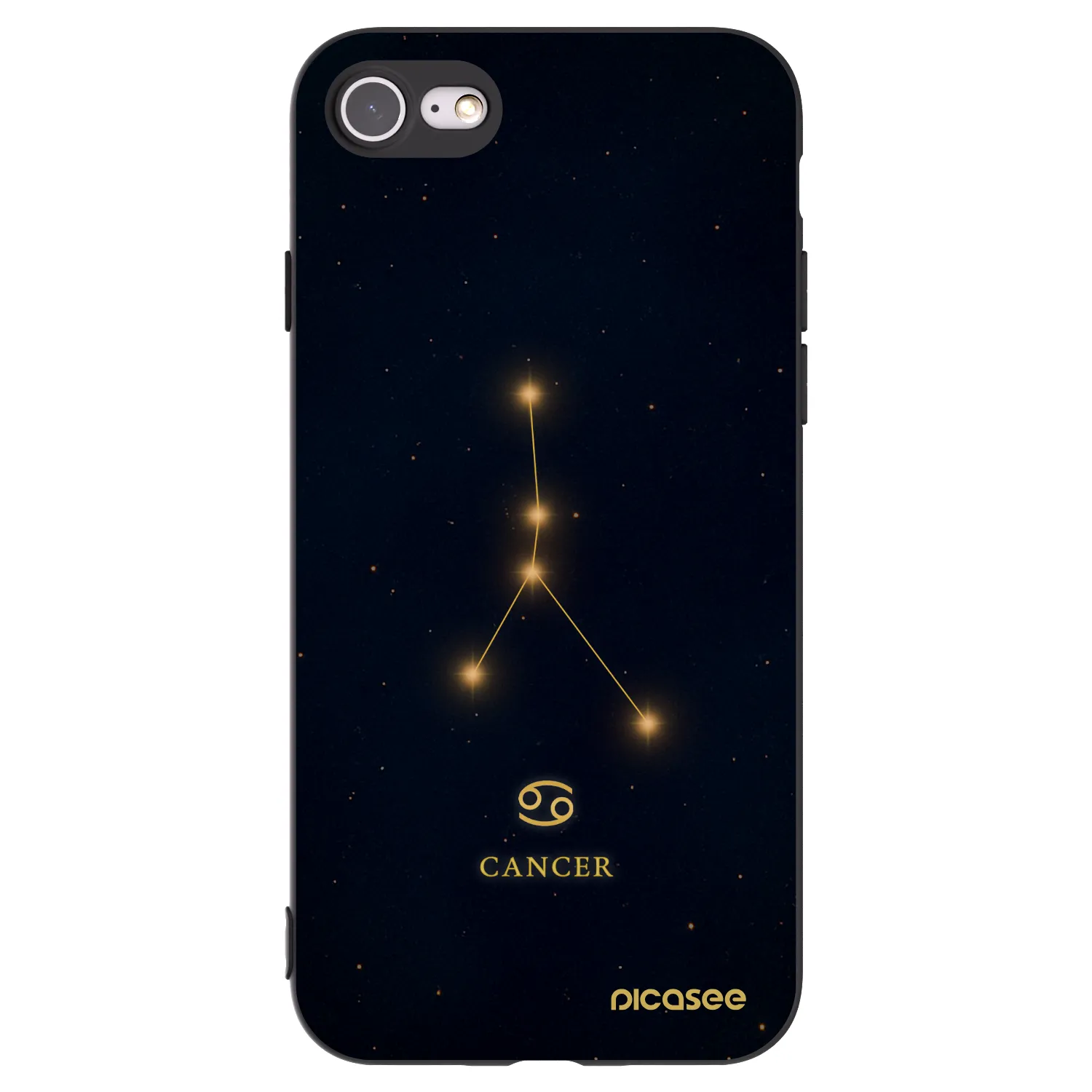 Picasee husă neagră din silicon pentru Apple iPhone 8 - CANCER