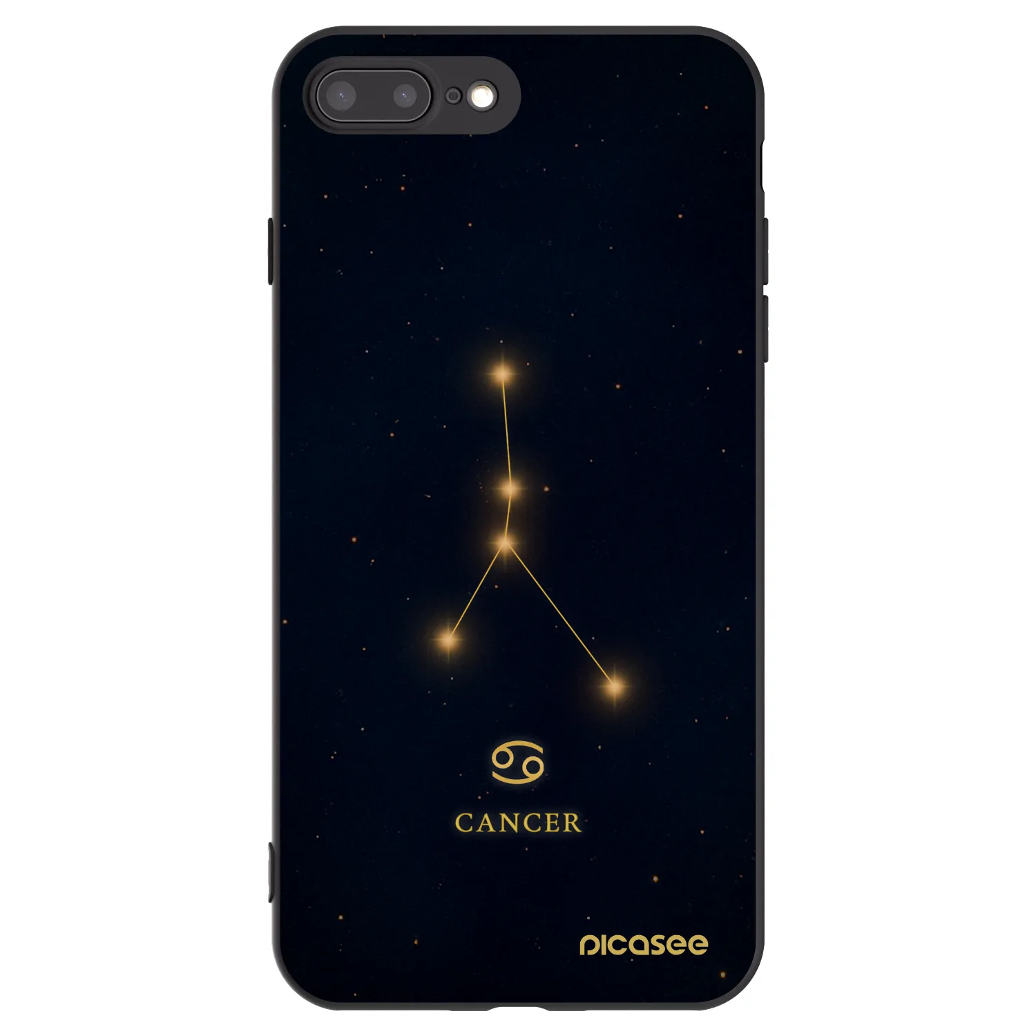Picasee husă neagră din silicon pentru Apple iPhone 7 Plus - CANCER