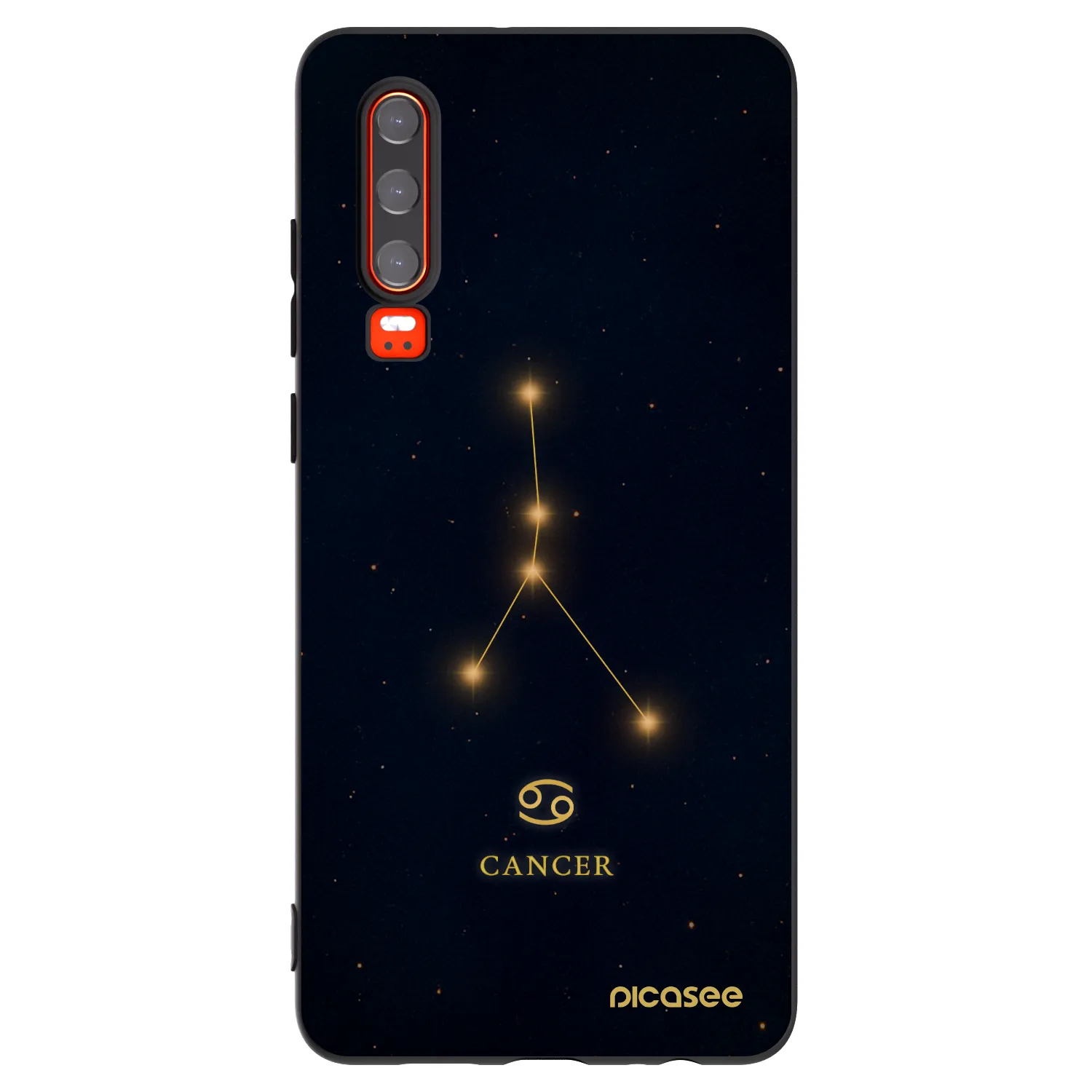 Picasee husă neagră din silicon pentru Huawei P30 - CANCER