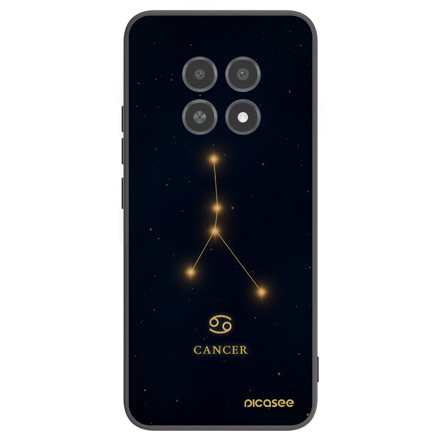 Picasee husă neagră din silicon pentru Realme 12X - CANCER