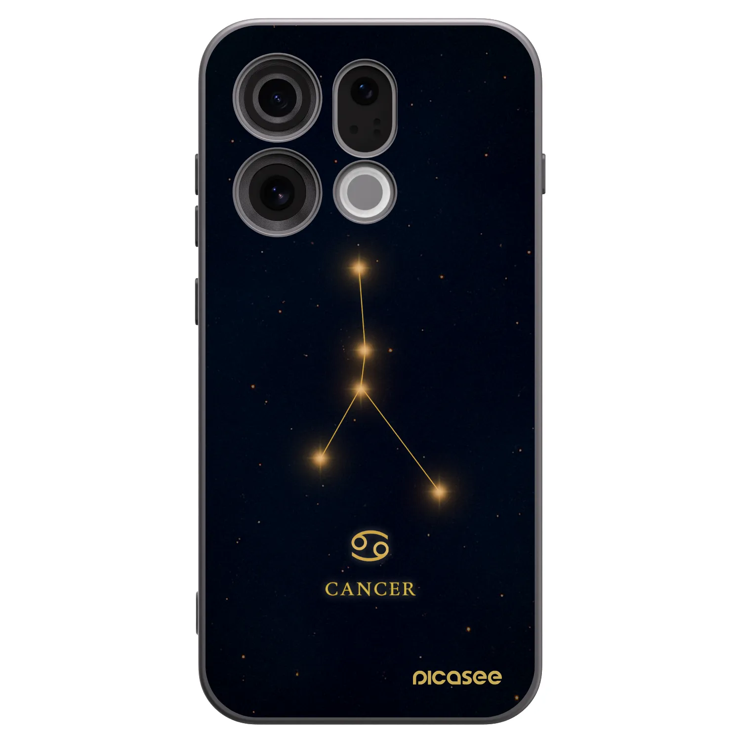 Picasee husă neagră din silicon pentru OPPO Find X9 - CANCER