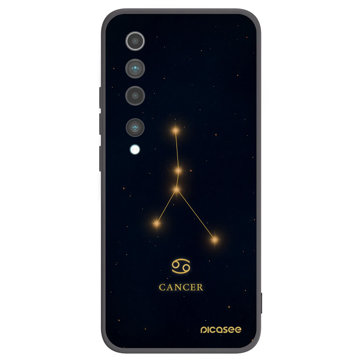 Picasee husă neagră din silicon pentru Xiaomi Mi 10 - CANCER