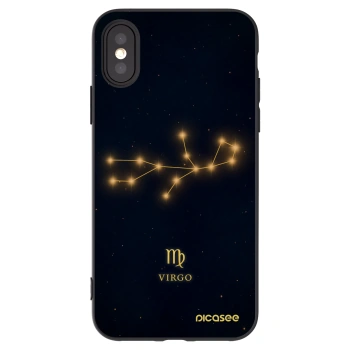 Picasee husă neagră din silicon pentru Apple iPhone X/XS - VIRGO