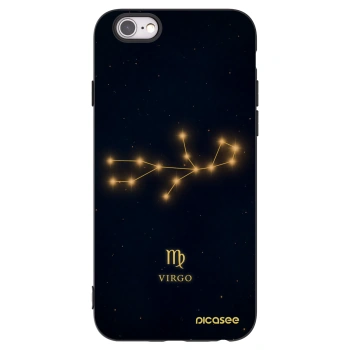 Picasee husă neagră din silicon pentru Apple iPhone 6/6S - VIRGO