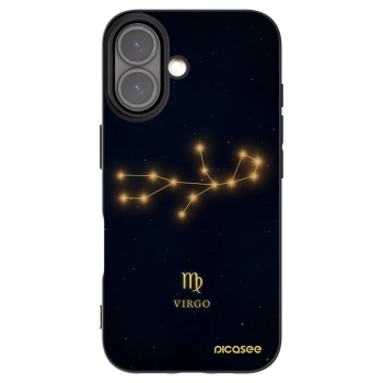 Picasee husă neagră din silicon pentru Apple iPhone 16 - VIRGO