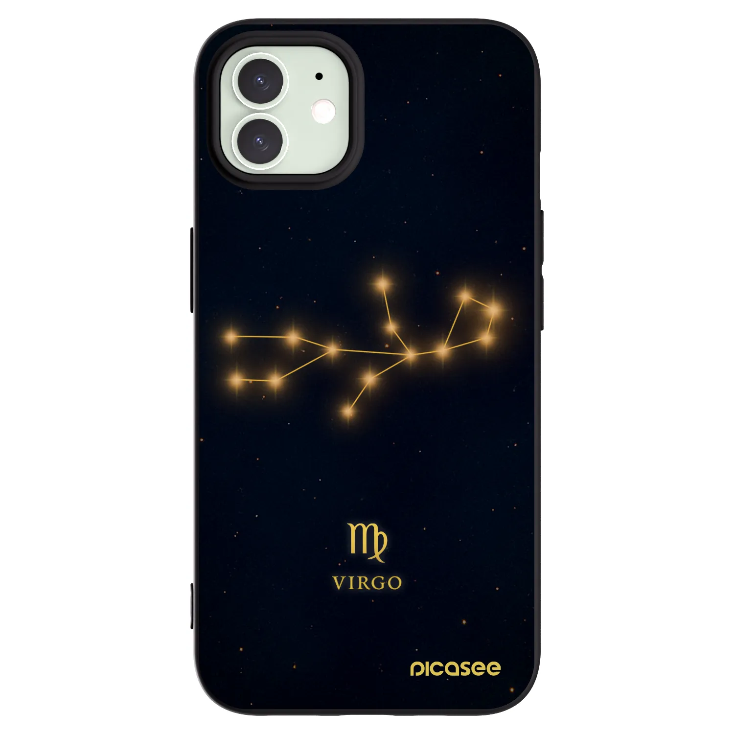 Picasee husă neagră din silicon pentru Apple iPhone 12 Pro - VIRGO