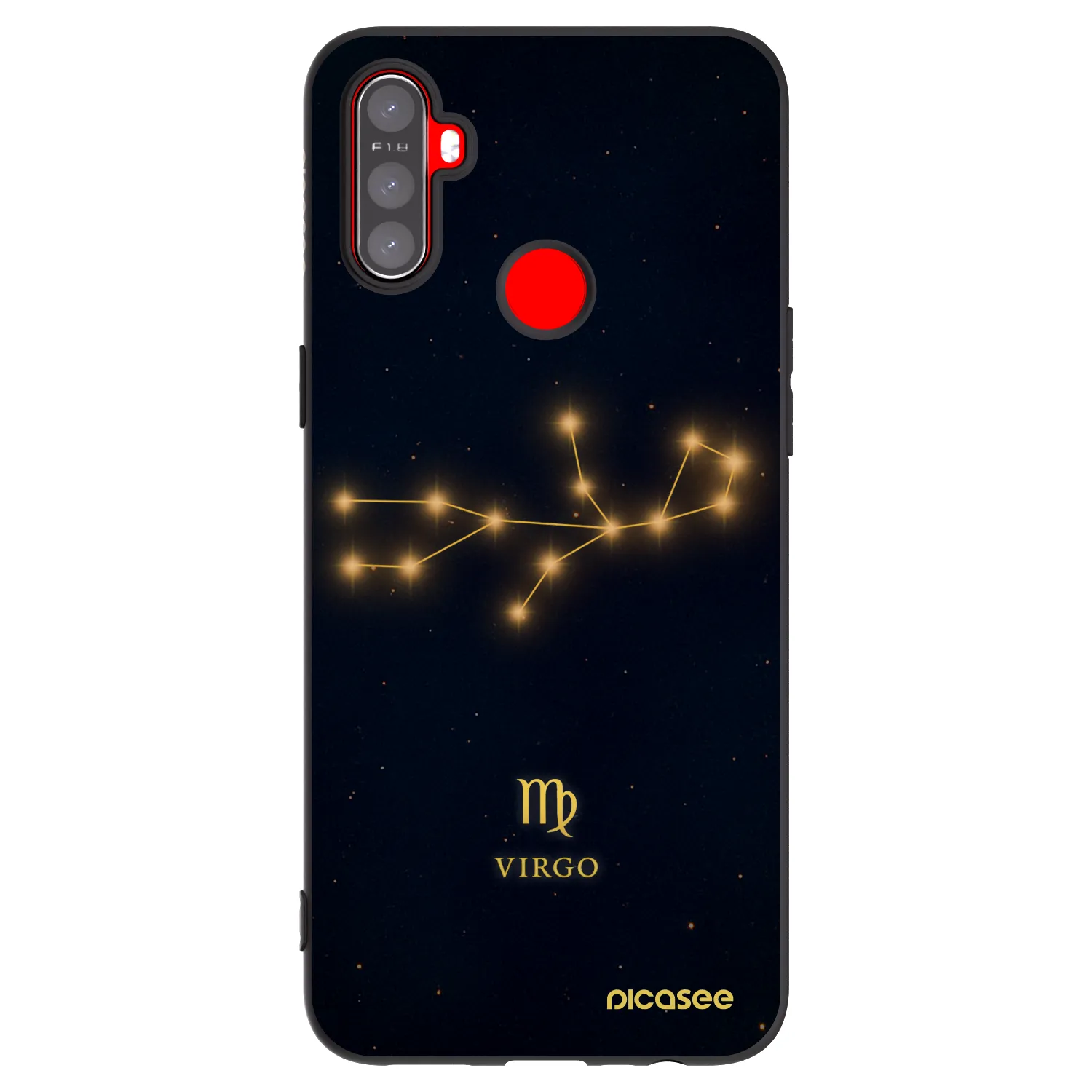 Picasee husă neagră din silicon pentru Realme C3 - VIRGO