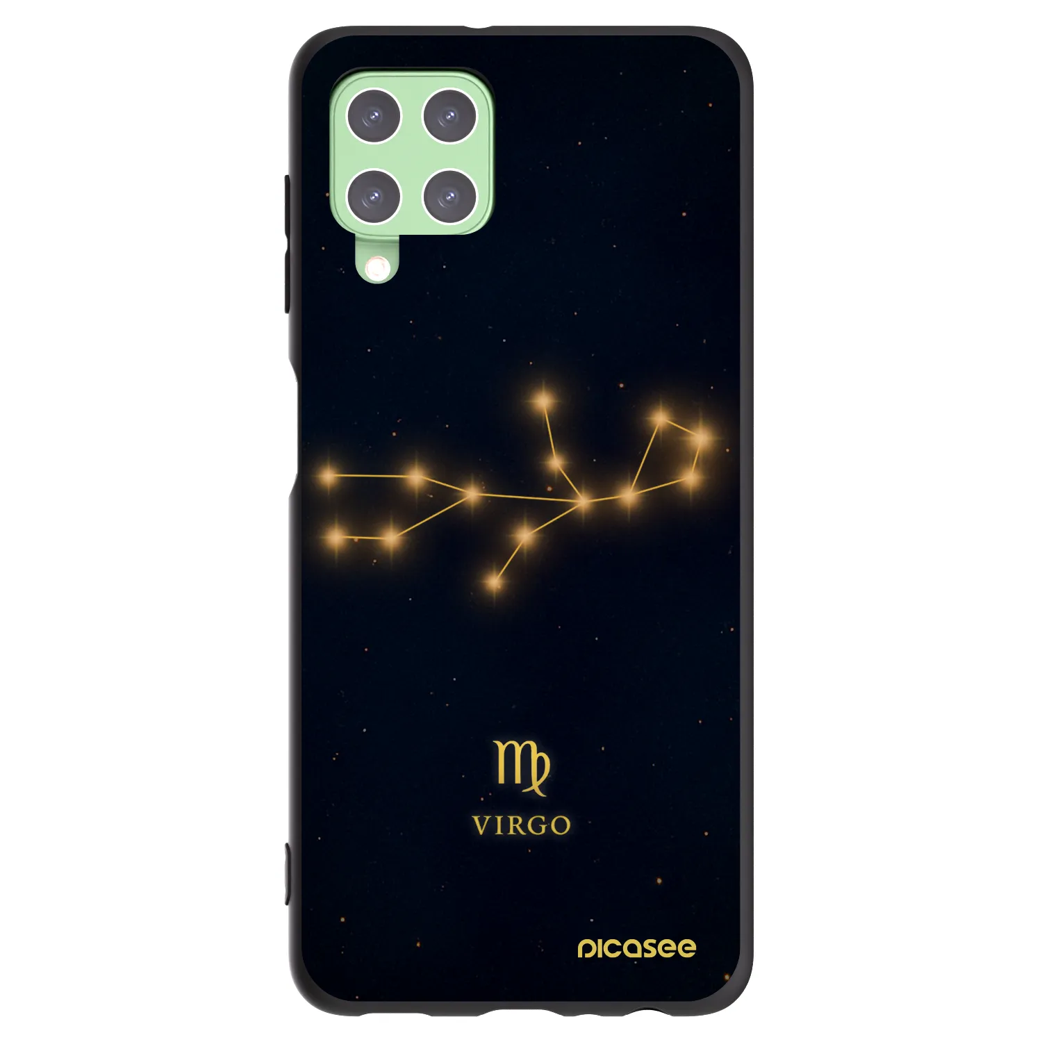 Picasee husă neagră din silicon pentru Samsung Galaxy A22 A225F 4G - VIRGO