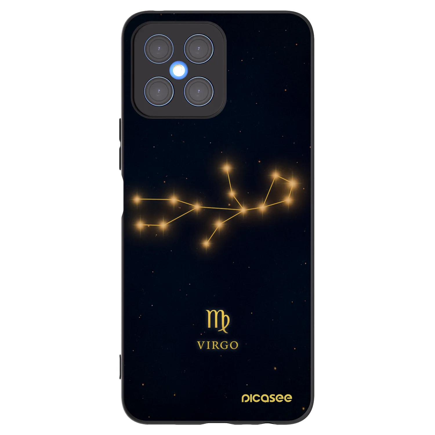 Picasee husă neagră din silicon pentru Honor X8 4G - VIRGO