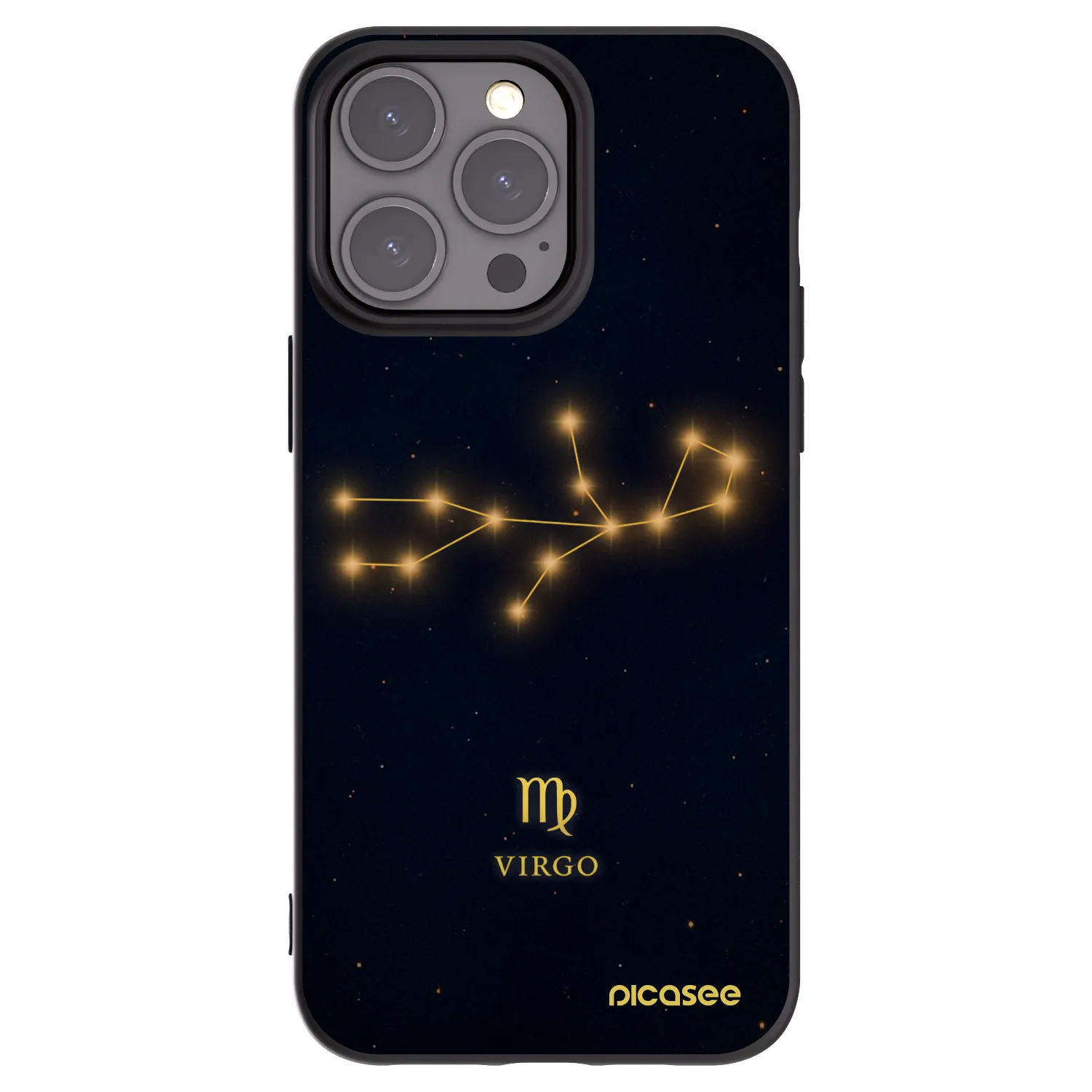 Picasee husă neagră din silicon pentru Apple iPhone 15 Pro Max - VIRGO