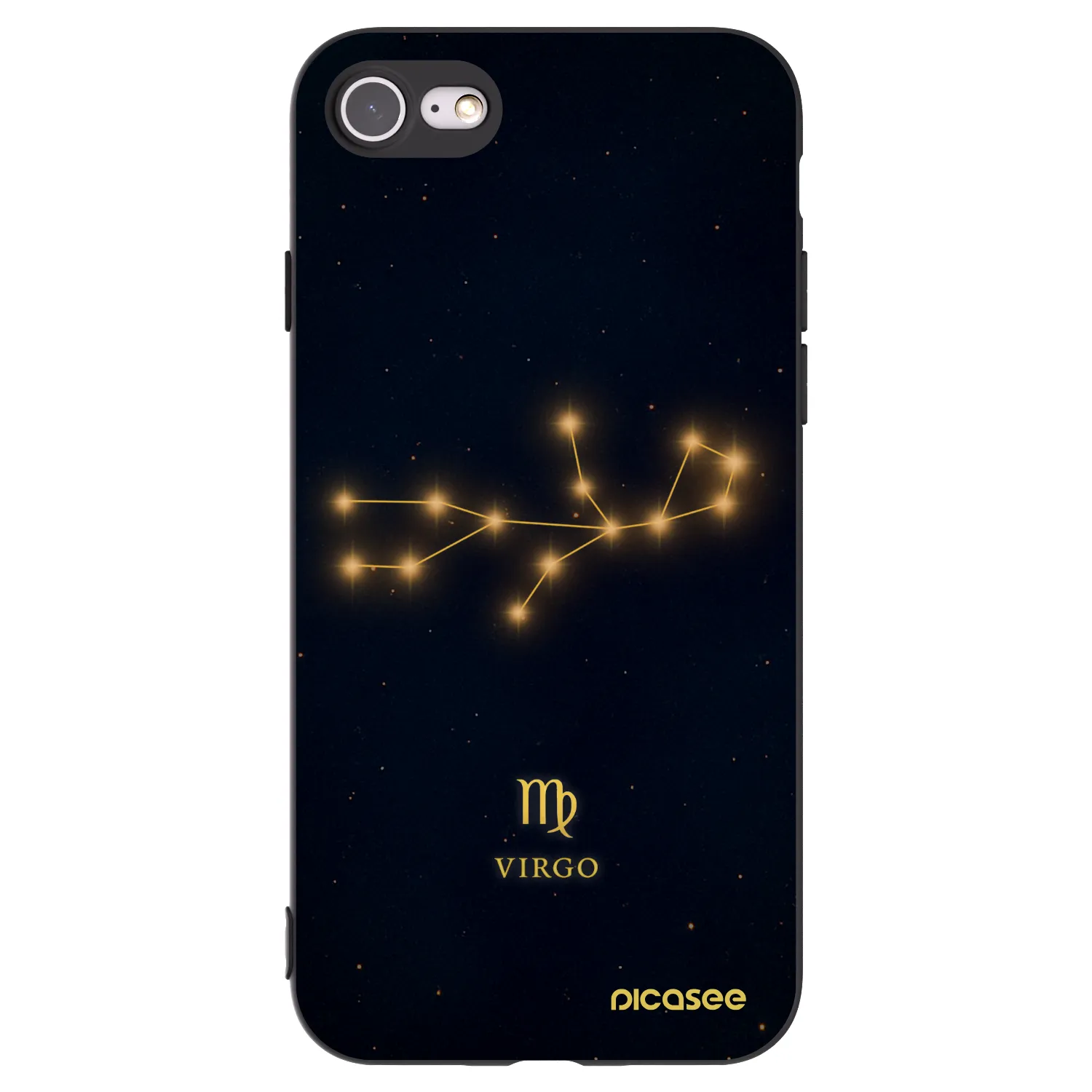 Picasee husă neagră din silicon pentru Apple iPhone 8 - VIRGO