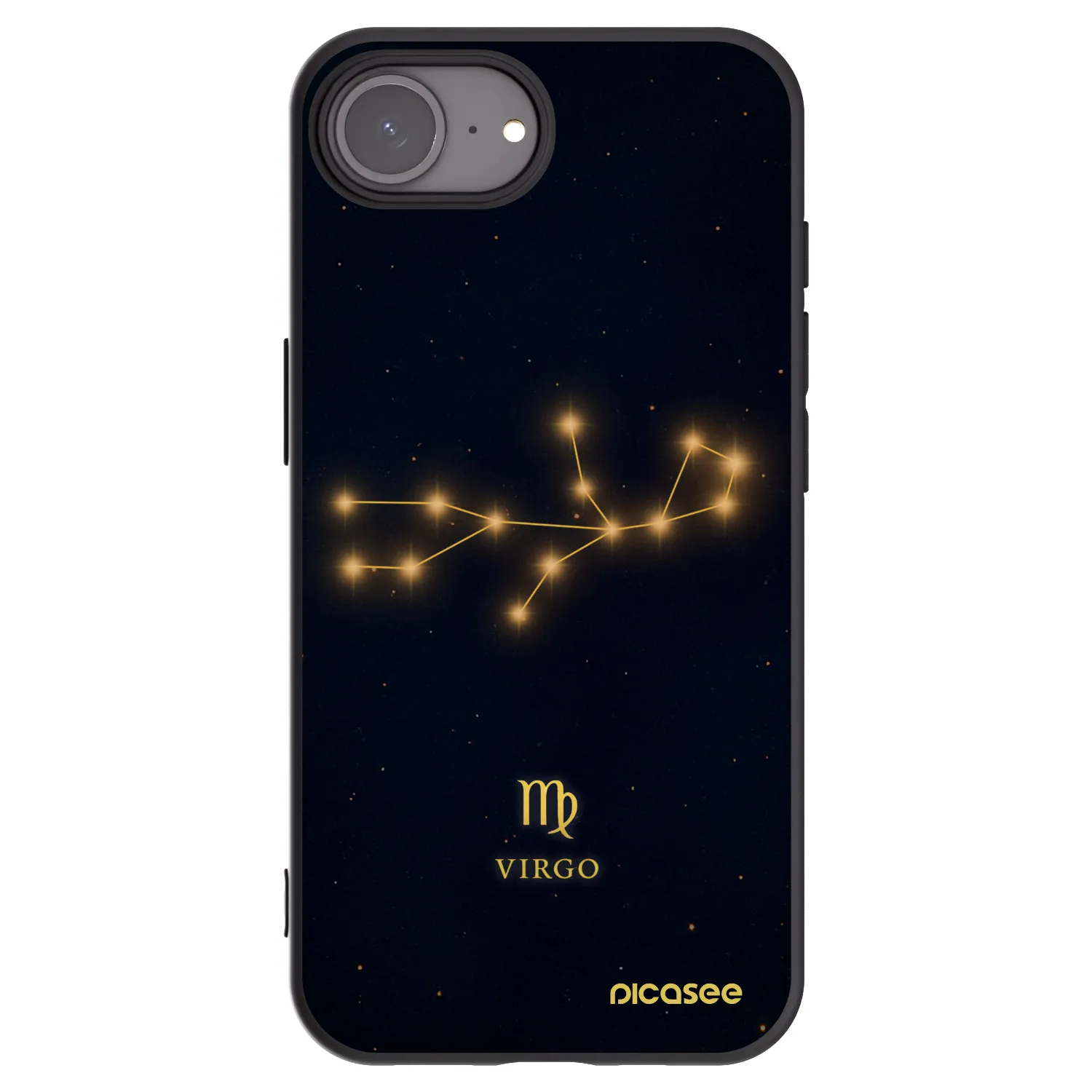 Picasee husă neagră din silicon pentru Apple iPhone 16e - VIRGO