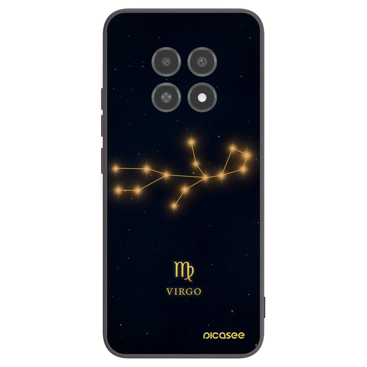 Picasee husă neagră din silicon pentru Realme 12X - VIRGO