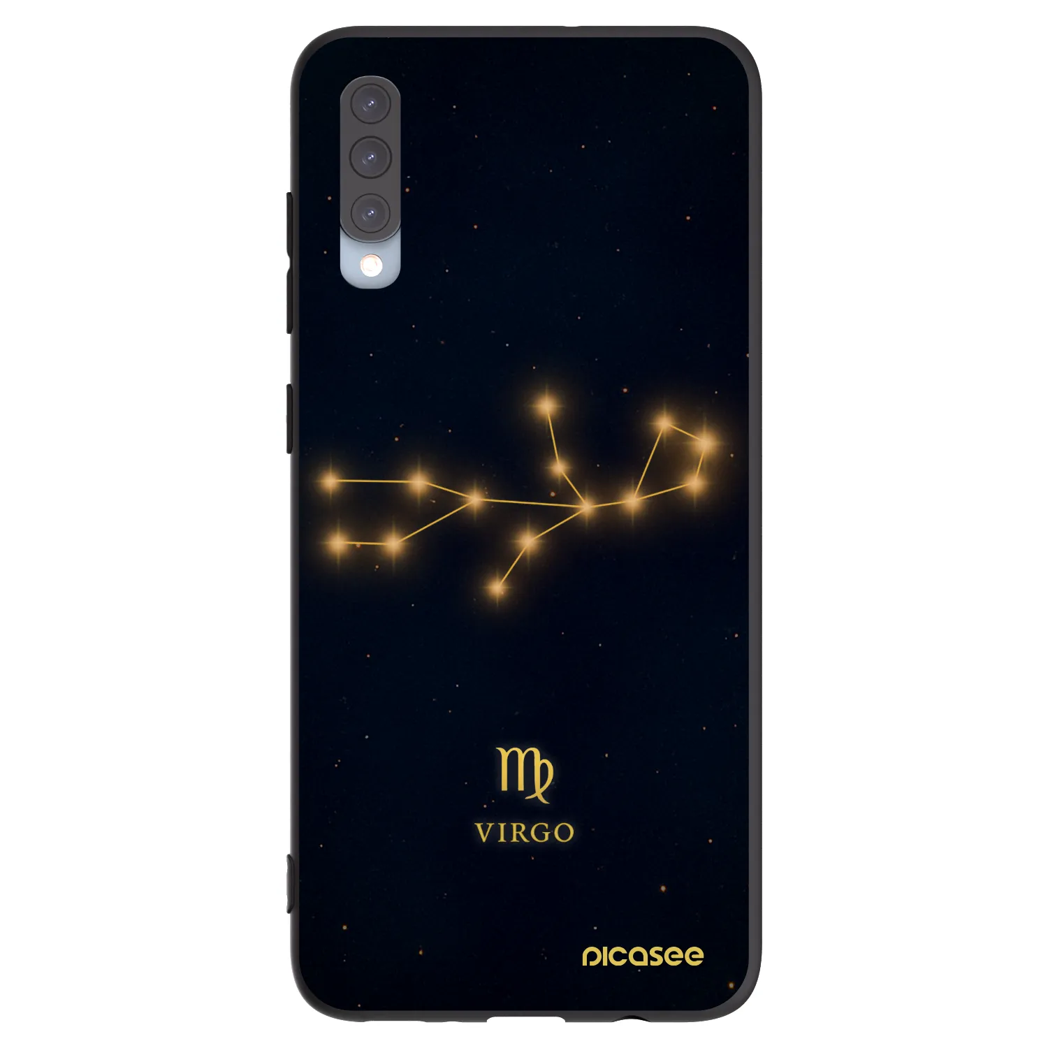 Picasee husă neagră din silicon pentru Samsung Galaxy A70 A705F - VIRGO