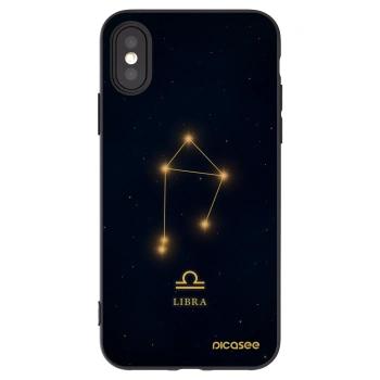 Picasee husă neagră din silicon pentru Apple iPhone X/XS - LIBRA