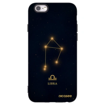 Picasee husă neagră din silicon pentru Apple iPhone 6/6S - LIBRA