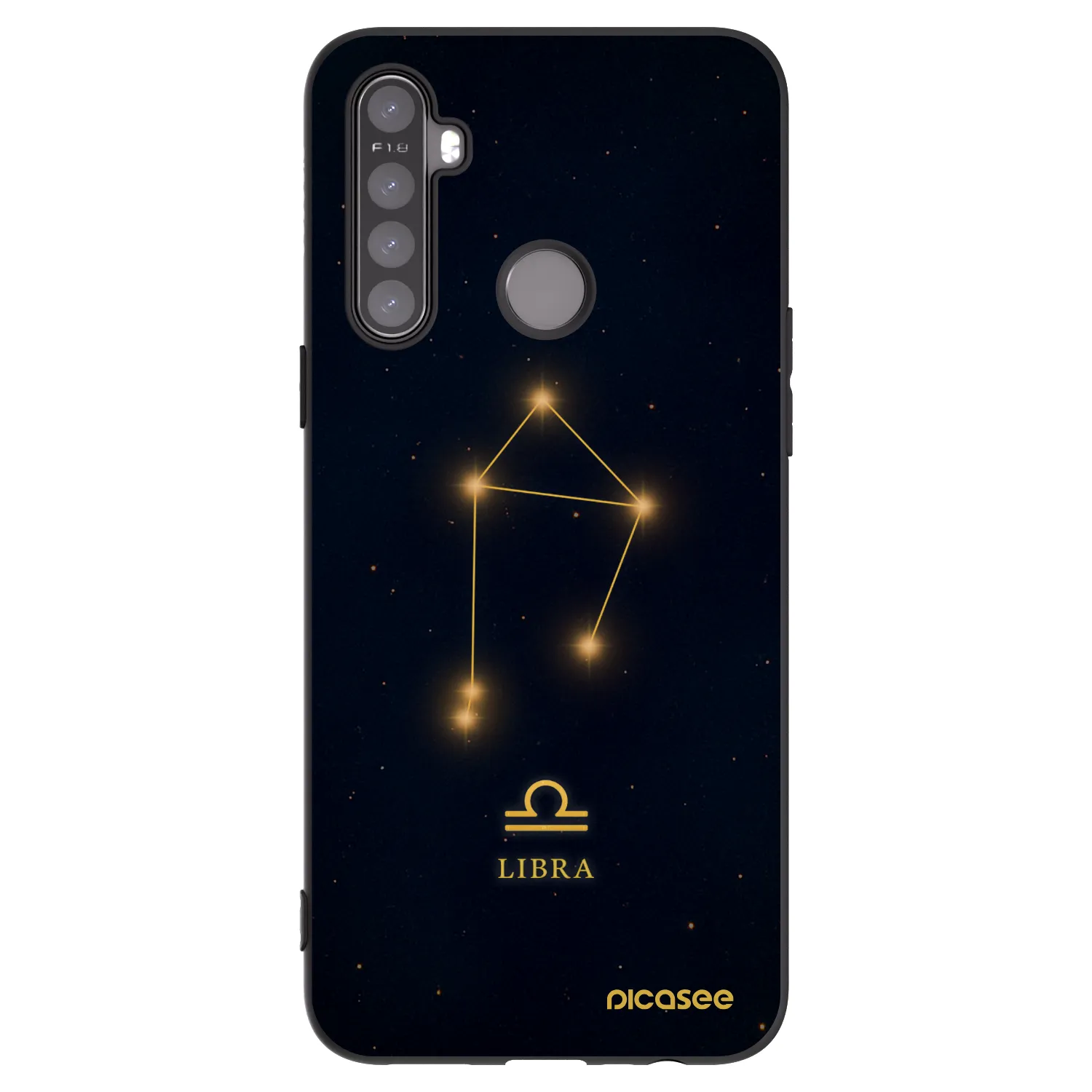 Picasee husă neagră din silicon pentru Realme 5 - LIBRA