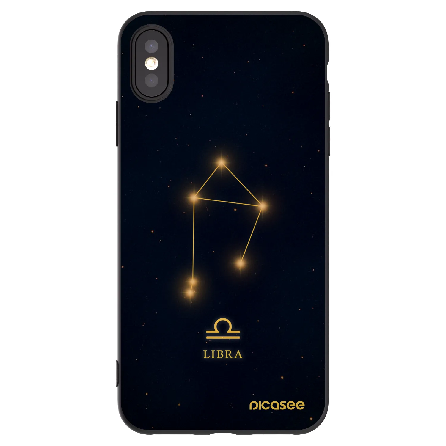 Picasee husă neagră din silicon pentru Apple iPhone XS Max - LIBRA