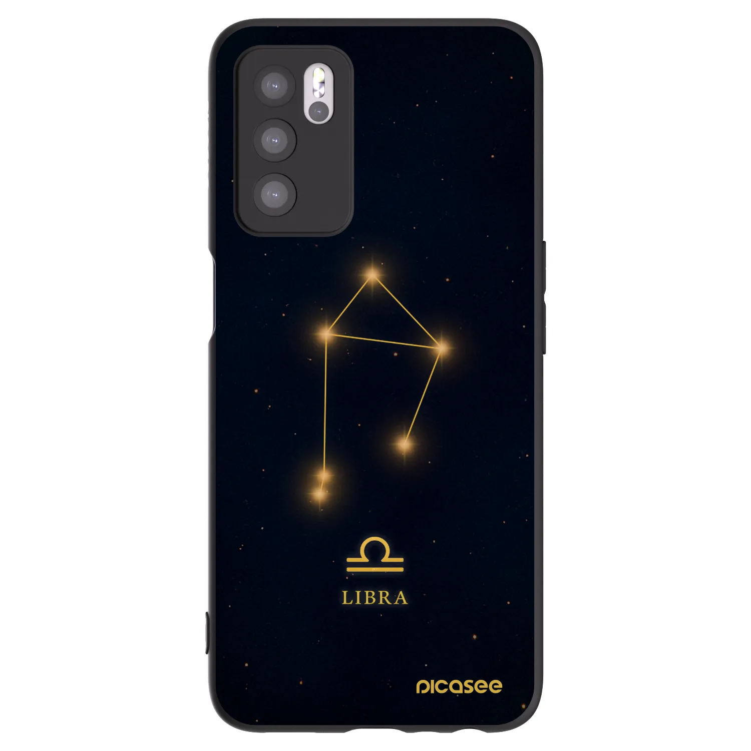 Picasee husă neagră din silicon pentru OPPO A16s - LIBRA