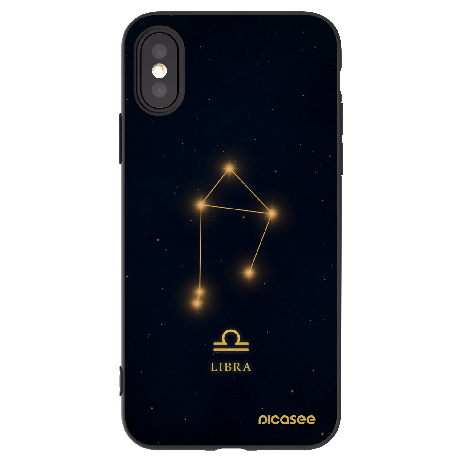 Picasee husă neagră din silicon pentru Apple iPhone X/XS - LIBRA