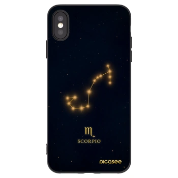 Picasee husă neagră din silicon pentru Apple iPhone XS Max - SCORPIO