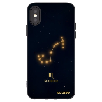 Picasee husă neagră din silicon pentru Apple iPhone X/XS - SCORPIO