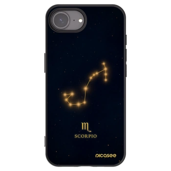 Picasee husă neagră din silicon pentru Apple iPhone 16e - SCORPIO