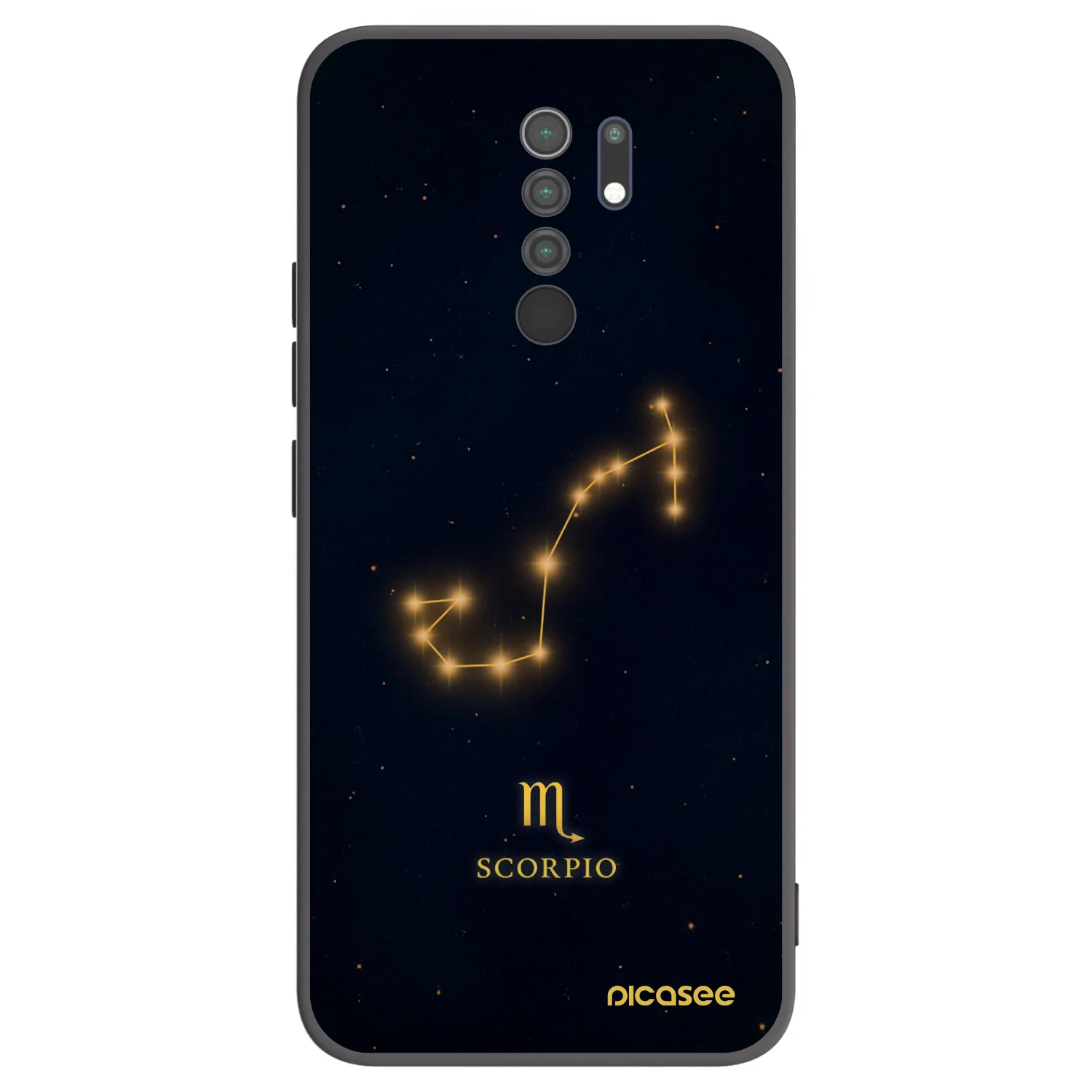 Picasee husă neagră din silicon pentru Xiaomi Redmi 9 - SCORPIO